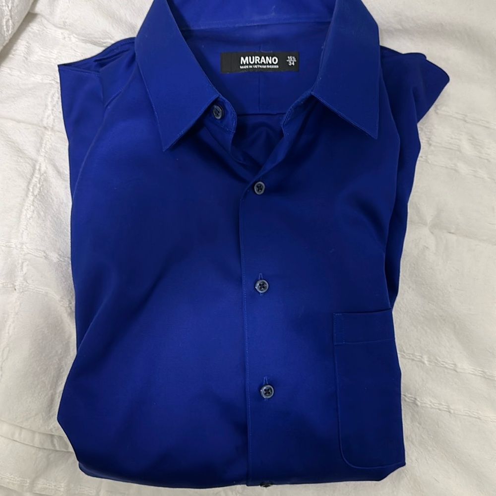 Blue button up for sale